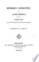 Mémoires couronnés et autres mémoires