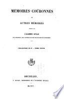 Mémoires couronnés et autres mémoires