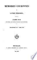 Mémoires couronnés et autres mémoires