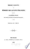 Mémoires couronnés et autres mémoires