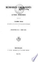Mémoires couronnés et autres mémoires
