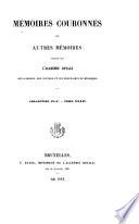 Mémoires couronnés et autres mémoires publiés par l'Académie royale des sciences, des lettres et des beaux-arts de Belgique