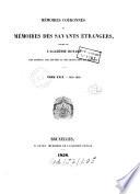 Mémoires couronnés et mémoires des savants étrangers