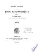 Mémoires couronnés et mémoires des savants étrangers