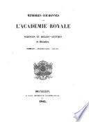 Mémoires couronnés et mémoires des savants etrangers