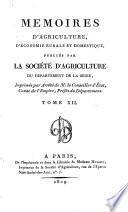 Mémoires d'agriculture, d'économie rurale et domestique [afterw.] Mémoires. An. 1785, trimestre d'été-tom. 144
