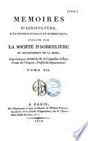 Mémoires d'agriculture, d'économie rurale et domestique