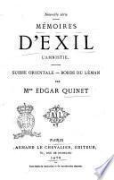 Mémoires d'Exil l'amnistie par Edgar Quinet
