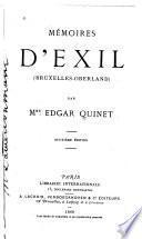 Memoires d'exile (Bruxelles-Oberland)