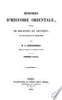 Mémoires d'histoire orientale