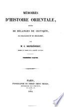 Mémoires d'histoire orientale