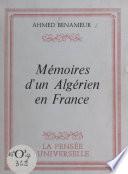 Livre Mémoires d'un Algérien en France