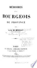 Mémoires d'un bourgeois de province