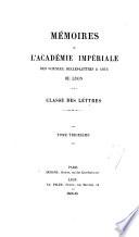 memoires de 'academie impeiale des sciences, belles-lettres & arts