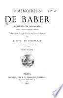 Mémoires de Baber (Zahir-Ed-Din-Mohammed)