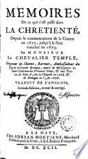 Memoires De ce qui s'est passé dans la Chretienté