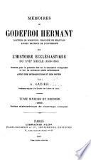 Mémoires de Godefroi Hermant sur l'histoire ecclésiastique du XVIIe siècle (1630-1663)
