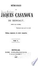 Mémoires de Jacques Casanova de Seingalt