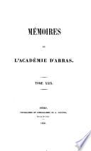 Memoires de l'academie d'Arras