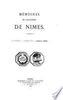 Mémoires de l'Académie de Nîmes
