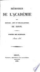 Mémoires de l'Académie des sciences, arts et belles lettres de Dijon