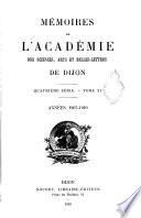 Mémoires de l'Académie des sciences, arts et belles lettres de Dijon