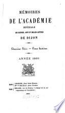 Mémoires de l'Académie des Sciences, Arts et Belles-Lettres de Dijon