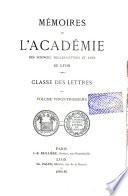 Mémoires de l'Académie des sciences, belles-lettres et arts de Lyon