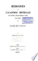 Mémoires de l'Académie des sciences, belles-lettres et arts de Lyon