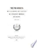 Mémoires de l'Académie des sciences de l'Institut de France
