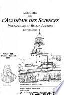 Mémoires de l'Académie des sciences inscriptions et belles-lettres de Toulouse