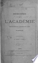 Mémoires de l'Académie des Sciences, Lettres et Arts d'Arras