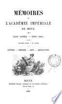 memoires de l'academie imperiale de metz