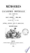 memoires de l'academie imperiale de metz
