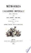 Mémoires de l'Académie impériale de Metz
