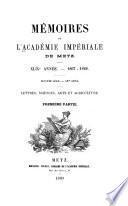Mémoires de l'Académie impériale de Metz