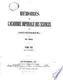 Mémoires de l'Académie Impériale des Sciences de St. Pétersbourg