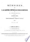 Mémoires de l'Académie impériale des sciences de St.-Pétersbourg