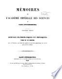 Mémoires de l'Académie impériale des sciences de St.-Pétersbourg