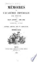 Mémoires de l'Académie nationale de Metz