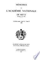 Mémoires de l'Académie nationale de Metz