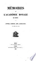 Mémoires de l'Académie royale de Metz