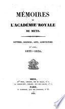 Mémoires de l'Académie royale de Metz