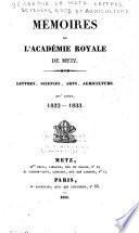 Mémoires de l'Académie royale de Metz