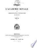 Mémoires de l'Académie Royale des Sciences, des Lettres et des Beaux-Arts de Belgique