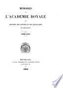Mémoires de l'Academie royale des sciences, des lettres et des beaux-arts de Belgique