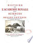 Mémoires de l'Académie royale des sciences et belles-lettres depuis l'avénement de Fréderic Guillaume III au trône avec l'histoire pour le même temps