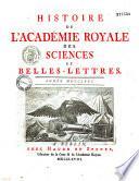 Mémoires de l'Académie royale des sciences et belles-lettres depuis l'avénement de Fréderic Guillaume III au trône avec l'histoire pour le même temps