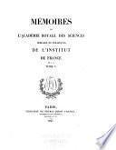 Mémoires de l'Académie royale des sciences morales et politiques de l'Institut de France