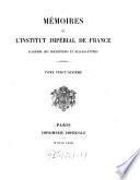 Mémoires de l'Institut de France, Académie des Inscriptions et Belles-Lettres